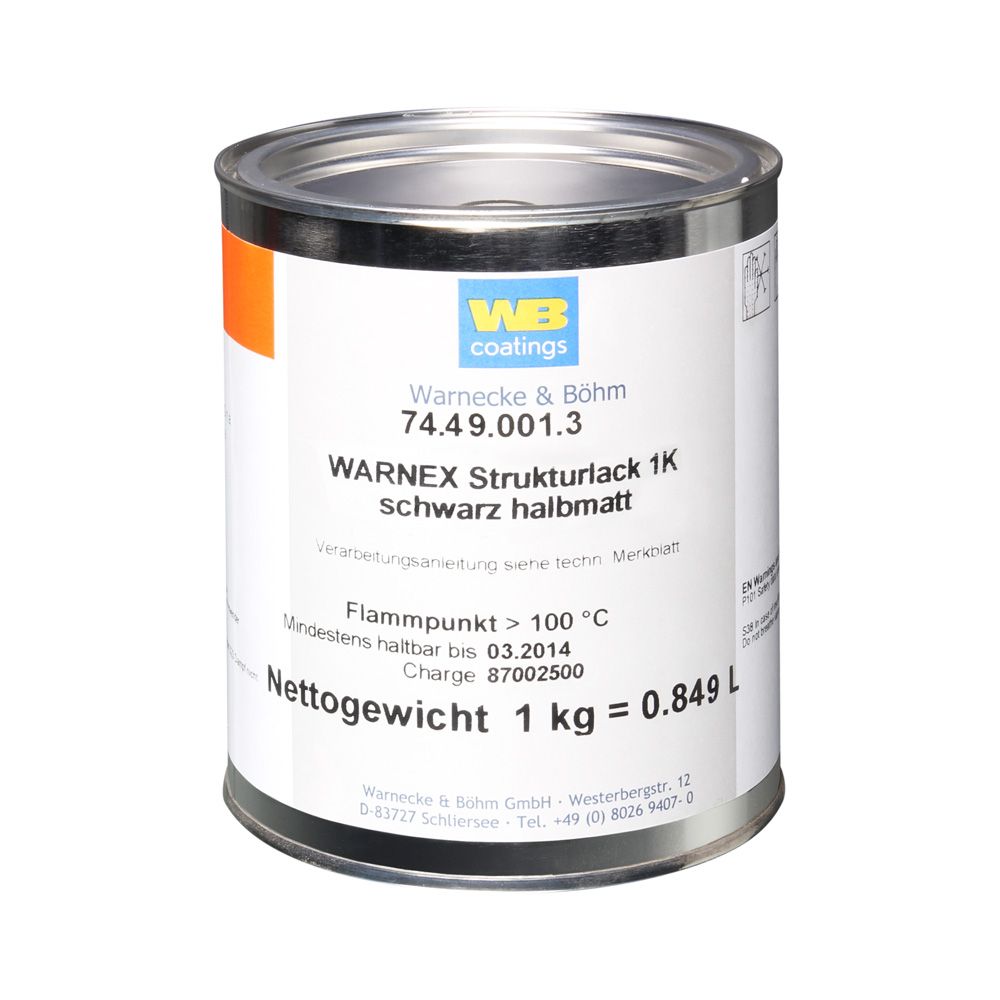 Warnex/Feycolor 0131 - Texture Paint black 1 kg Warnex