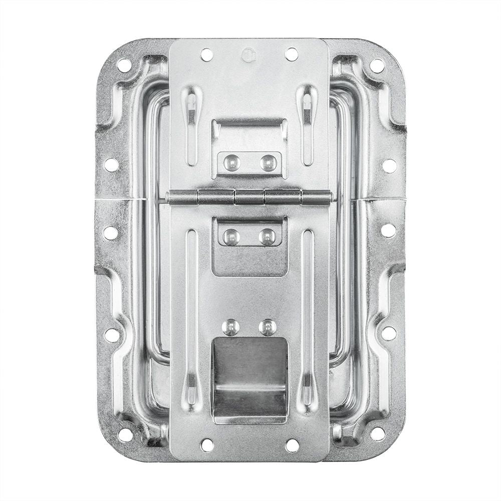 270838 - Lid Stay Large Cranked with Hinge, Click-Stop Function and Rivet Protection