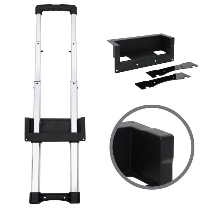 3476041 - Recessed Extendable Handle 3-stage, black cranked Dish length 336 - 856 mm