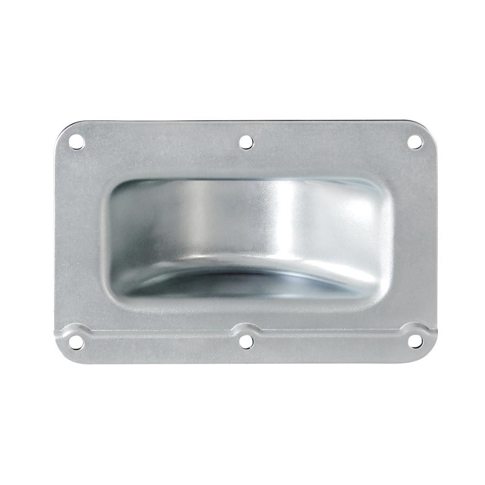 38081 - Castor Dish Cranked Steel Galvanized