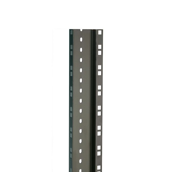 19" Parts 61552BLK - Heavy Duty Double Rack Strip black 45 U