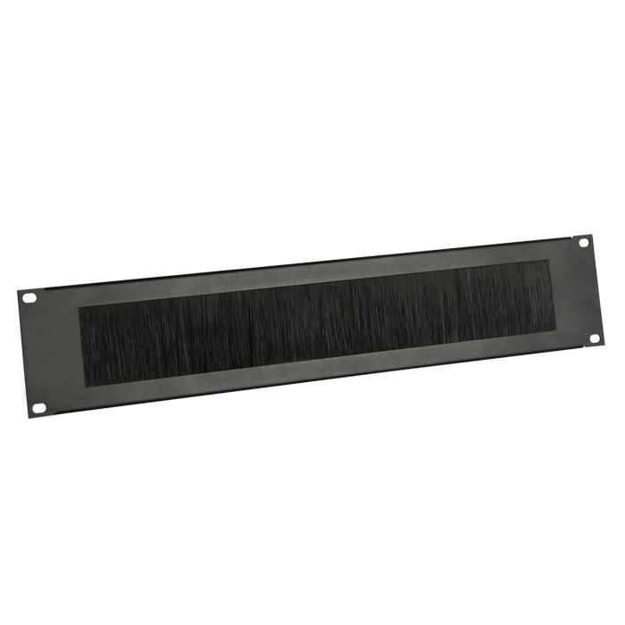 19" Parts 87222BRUSH - 19" rack panel 2U | with brush strip outlet | steel
