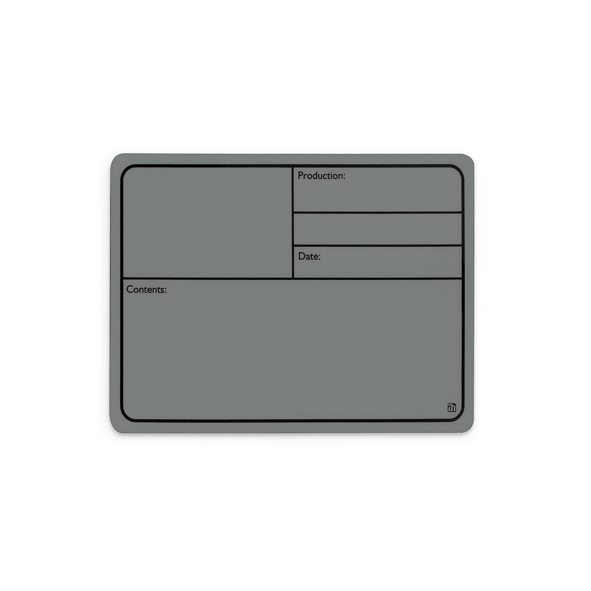88001MGR - Plastic tour label, magnetic 177 x127 mm, grey