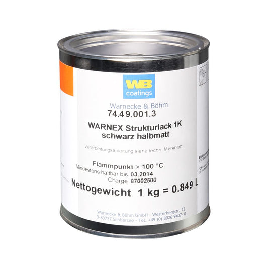 Warnex/Feycolor 0131 - Texture Paint black 1 kg Warnex