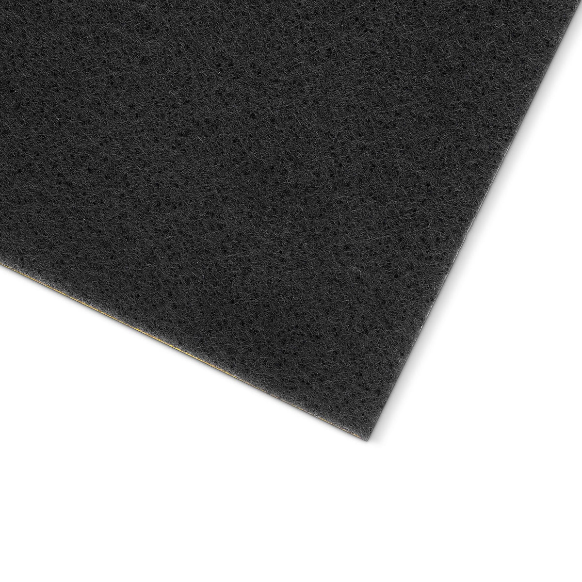 0179 - Self-adhesive needle felt, black, 1000 mm × 3.5 mm, made of polyester (per metre)