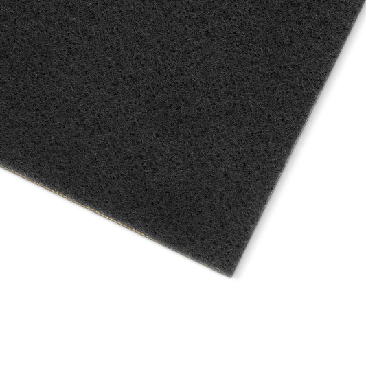0179 - Self-adhesive needle felt, black, 1000 mm × 3.5 mm, made of polyester (per metre)