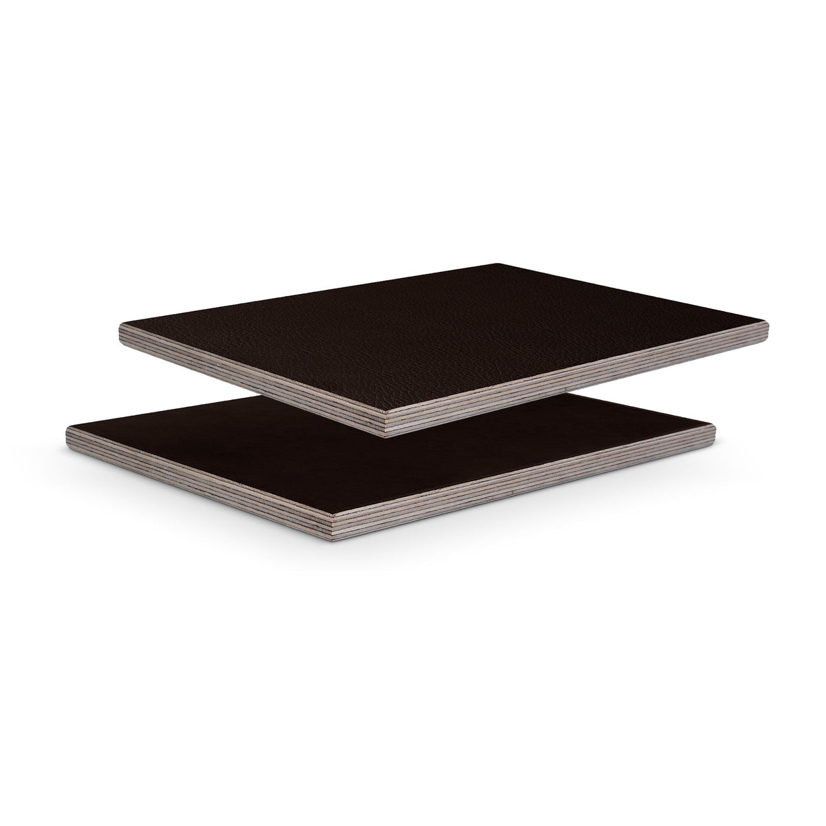 069LBR - 9mm birch phenolic resin with dark brown leather-look texture, 2500mm x 1250mm