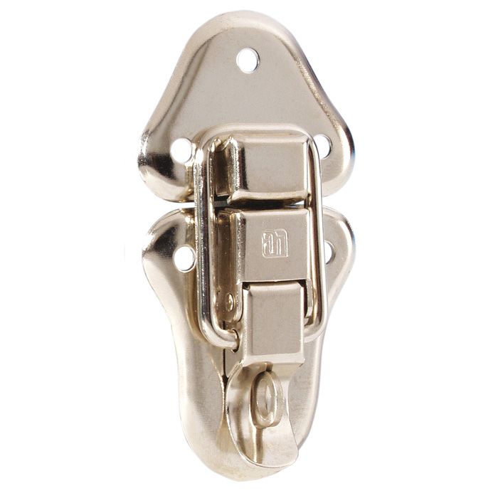 1608 - Drawbolt large padlockable, nickel plated