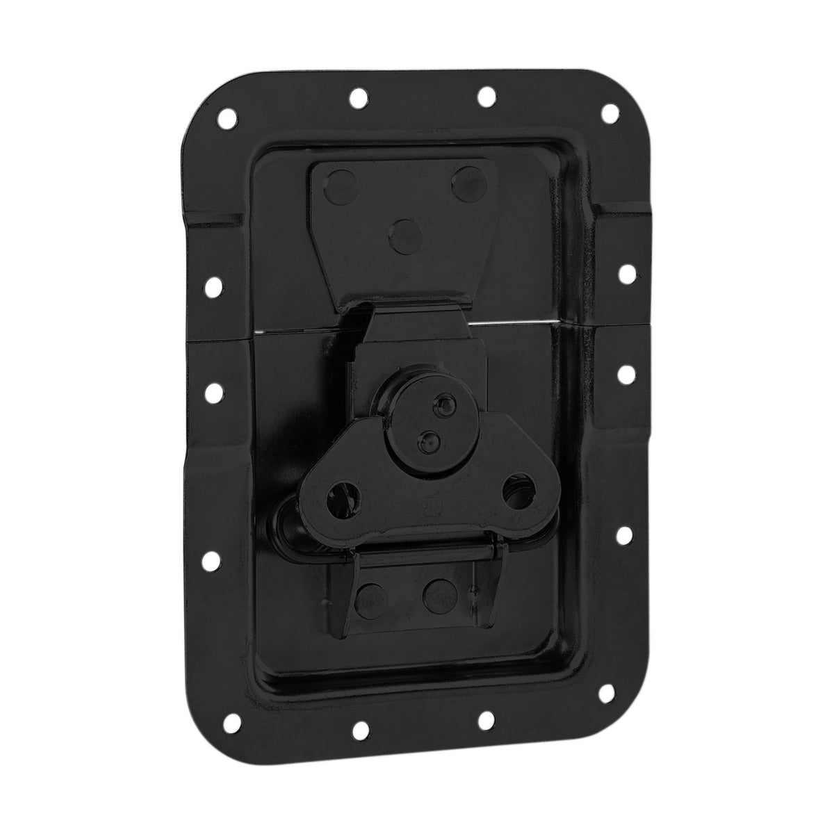 17251SBLK - Butterfly fastener, large, spring-loaded and cranked, in 14 mm deep recessed dish, black