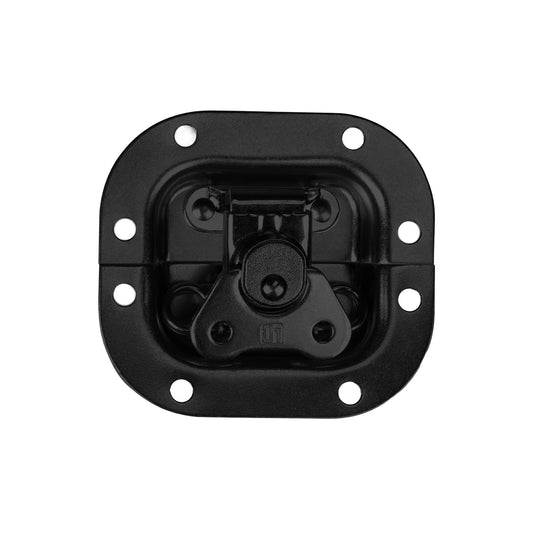 17373SBLK - Small butterfly latch, spring-loaded, in small dish, 9,8 mm deep, black