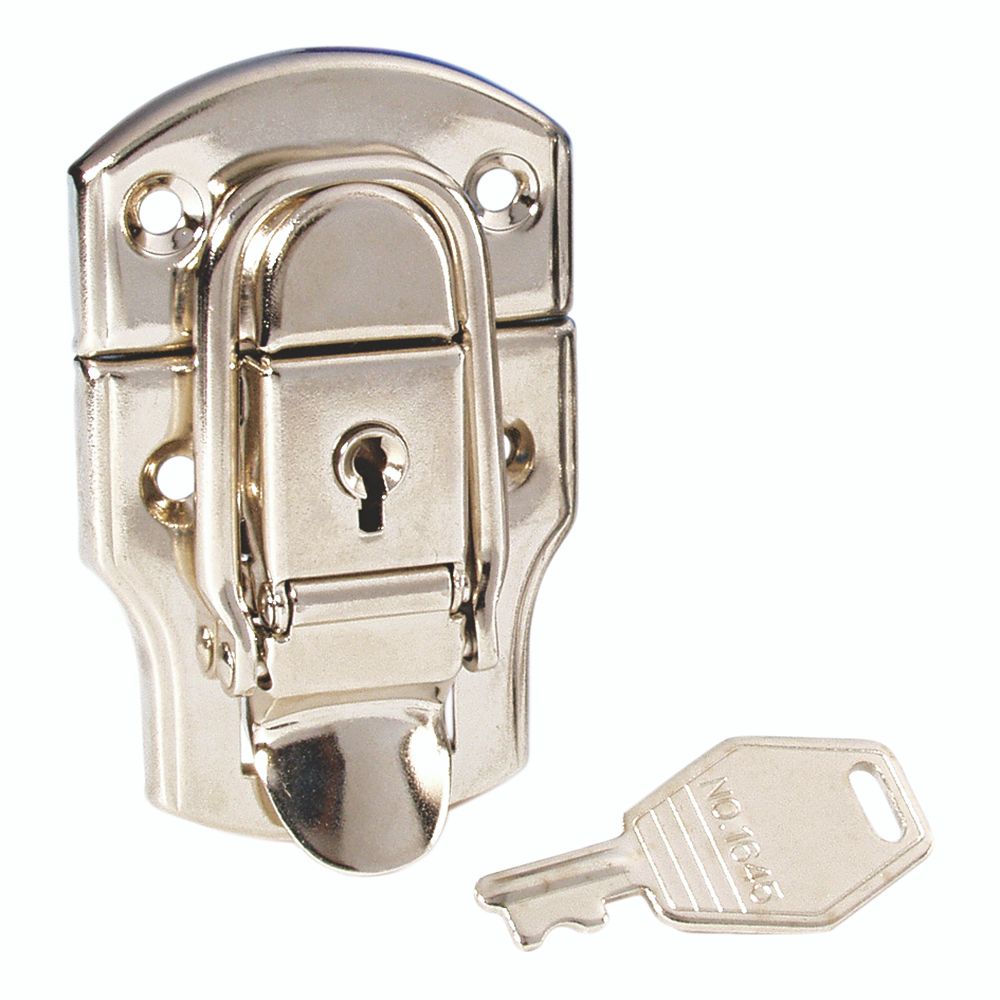 1908 - Drawbolt medium nickel-plated lockable