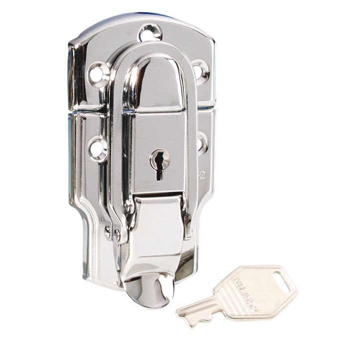 1912 - Drawbolt large chrome-plated lockable
