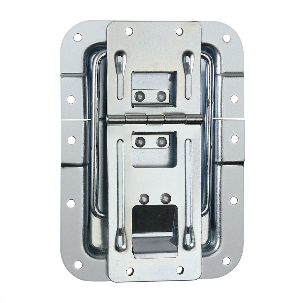 270837 - Large lid stay, cranked, with hinge and click-stop function