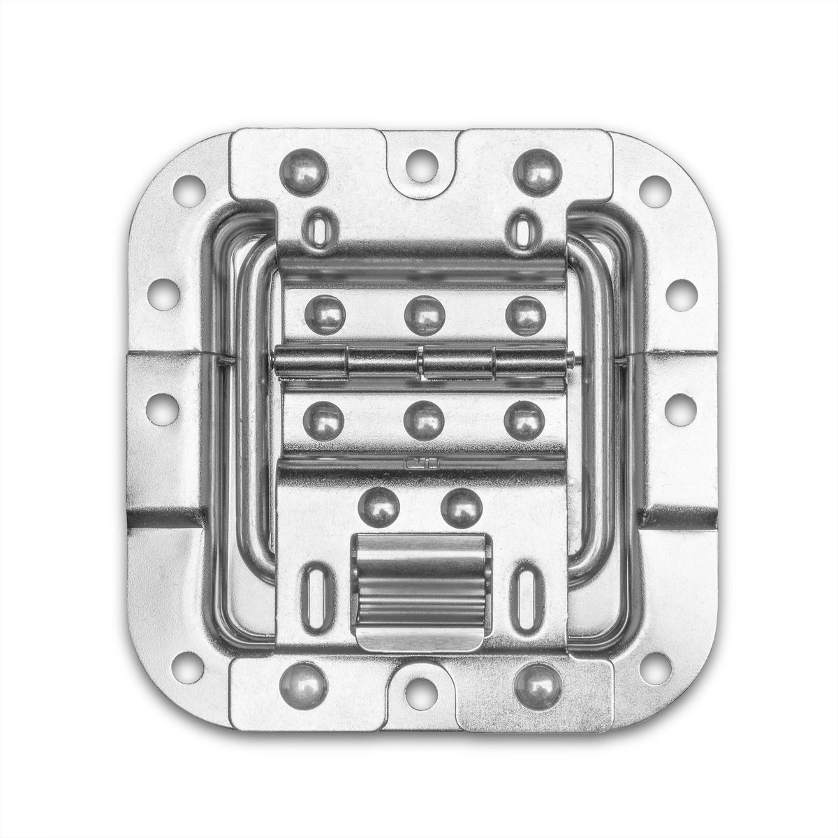 27096H - Lid Stay Medium half cranked with Hinge and Click-Stop Function