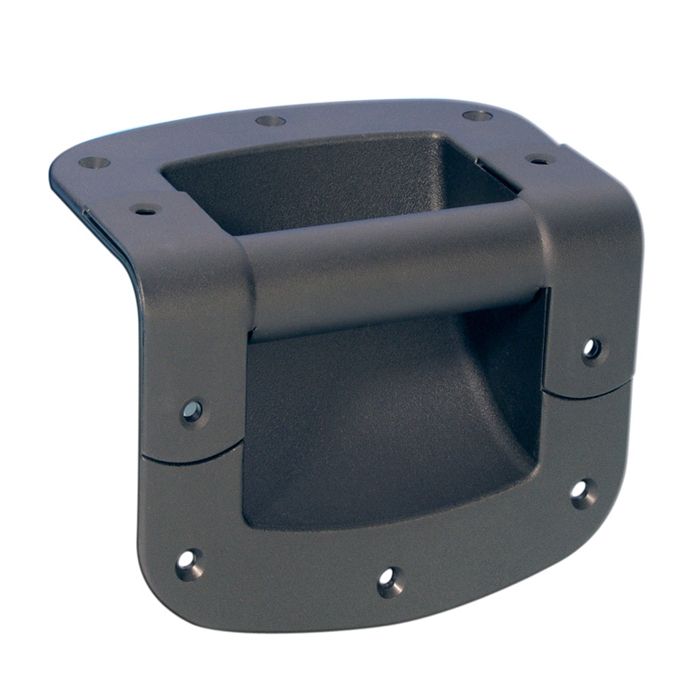 34053 - Set of Steel Recessed Box Handle in PVC-Shell, black