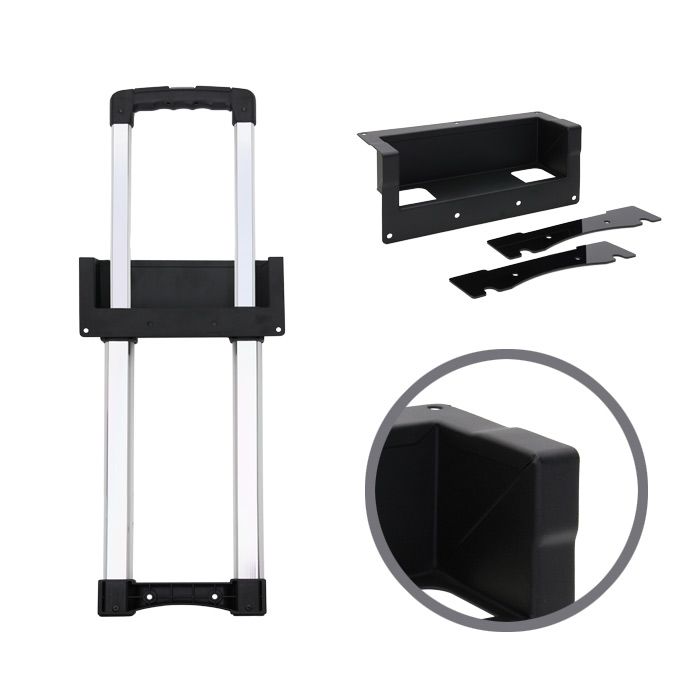 3476021 - Recessed Extendable Handle 1-stage, black cranked Dish length 528 - 808 mm