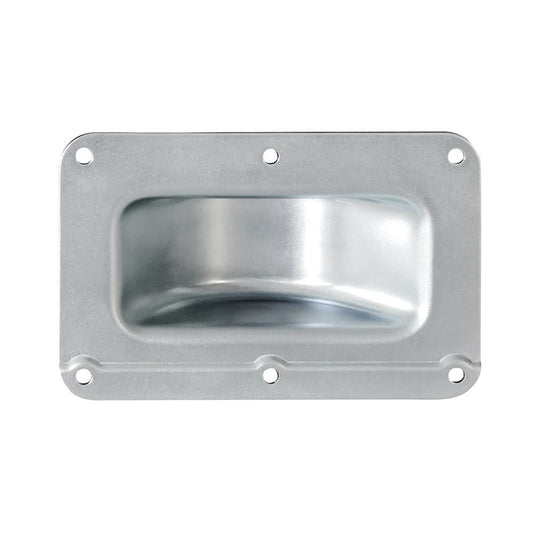 38081 - Castor Dish Cranked Steel Galvanized