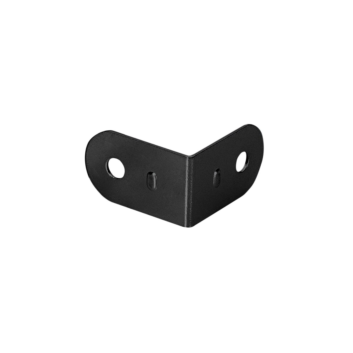 4040BLK - L-corner small galvanised, black