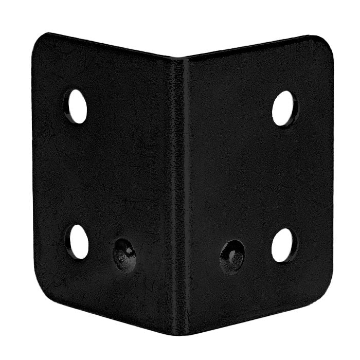 40431BLK - L-corner large galvanised black
