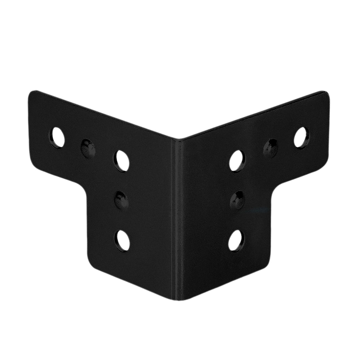 4044BLK - L-corner, 6-hole, 40 × 50 mm, black