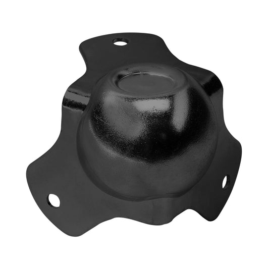 4122BLK - Ball corner medium three-legged with stacking recess, black