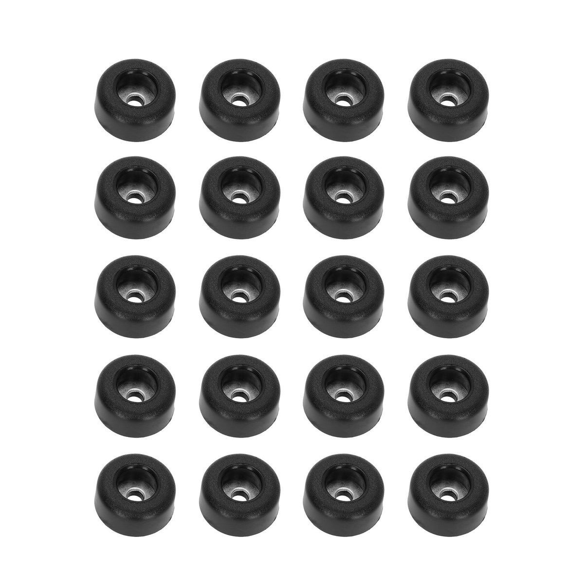 4900SM20AH - Set of 20 x rubber feet 25 x 11 mm Black, anti-slip