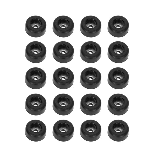 4900SM20AH - Set of 20 x rubber feet 25 x 11 mm Black, anti-slip