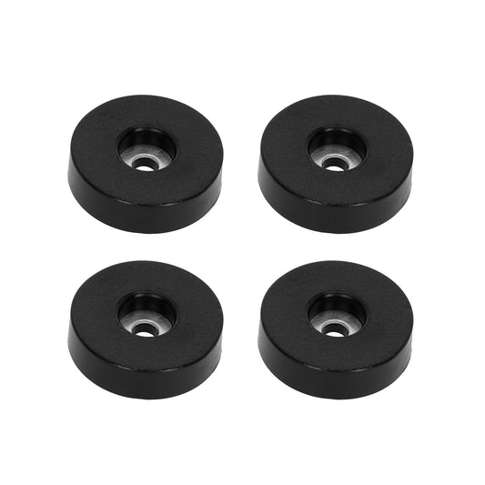 4906SM4AH - Set of 4 x rubber feet 38mm x 10mm in bag, black, anti-slip