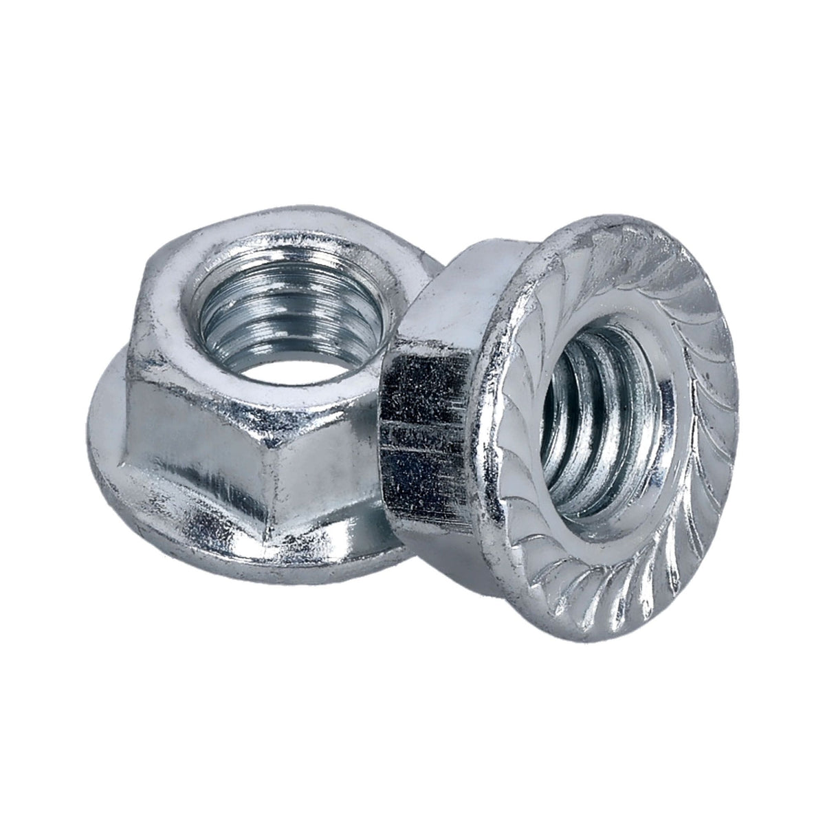 56M6NUT - Nut M6 with Gear Rim, Galvanized Steel, self-locking