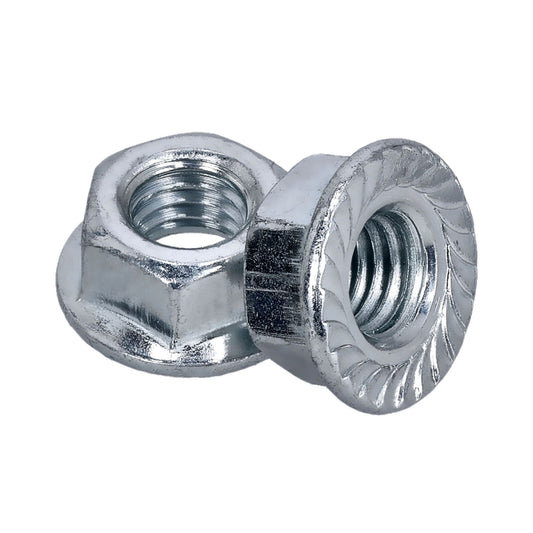56M8NUT - Nut M8 with Gear Rim, Galvanized Steel, self-locking