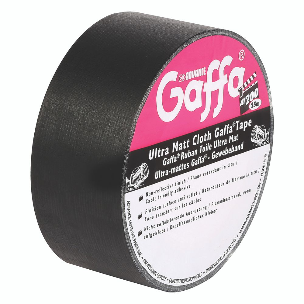 Advance Tapes 5805BLK - Gaffa dull black 50mm x 50m