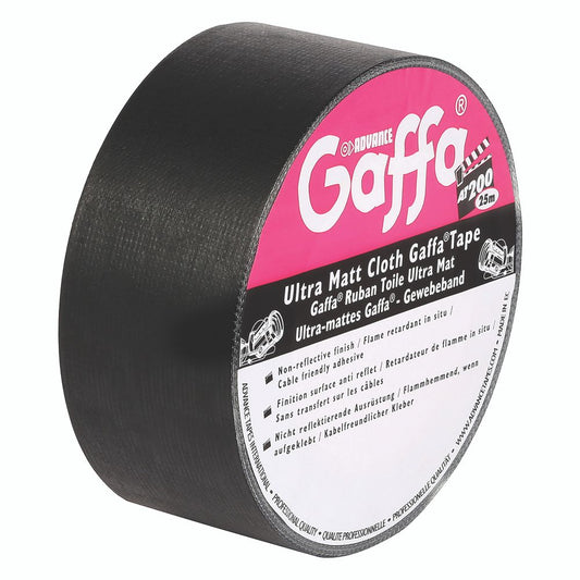 Advance Tapes 5805BLK - Gaffa dull black 50mm x 50m