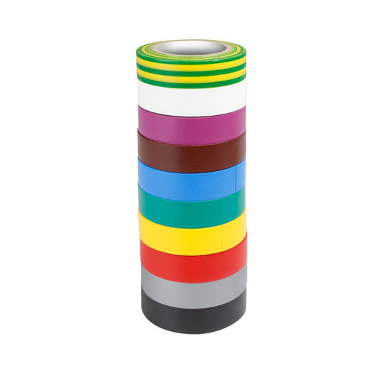 Accessories 580813RNB10 - Insulating Tape 0.13 x 15 mm x 10 m Set of 10 Colors
