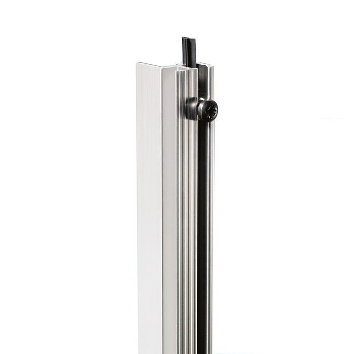 19" Parts 6162 - Sliding Rack Strip System with rubber Insert aluminium (per metre)