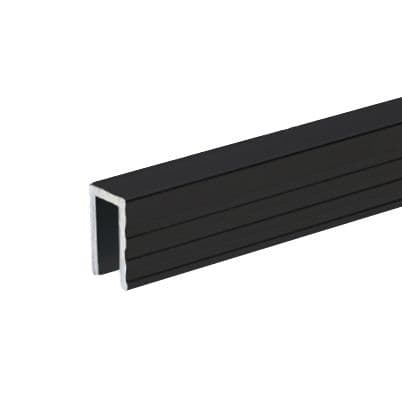 6200BLK - Aluminium Capping Channel for 7 mm Dividing Wall, black (per metre)