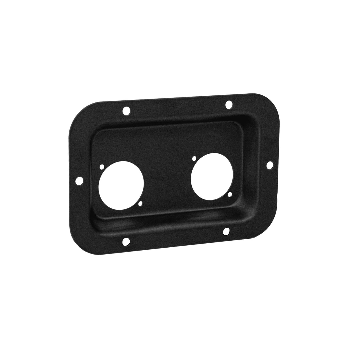 87085BLK - Steel Mounting Plate for 2 x powerCON TRUE1 Sockets, black
