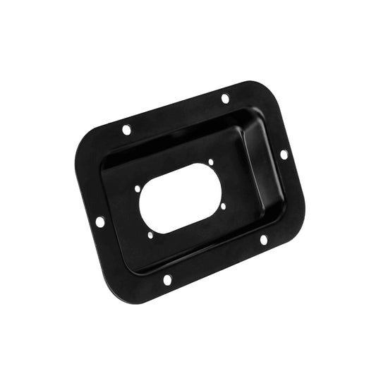 87086BLK - Steel recessed dish for powerCON® TRUE1 Combi Socket, black