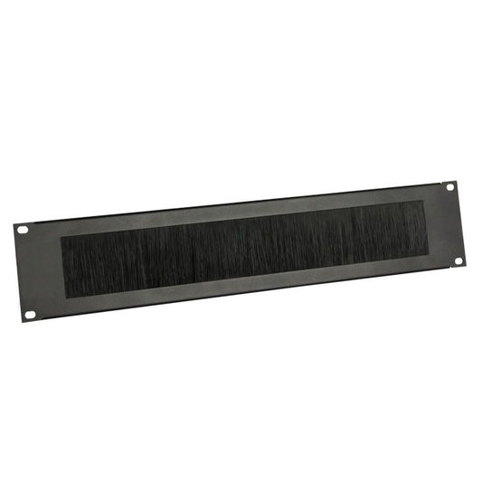 19" Parts 87222BRUSH - 19" rack panel 2U | with brush strip outlet | steel