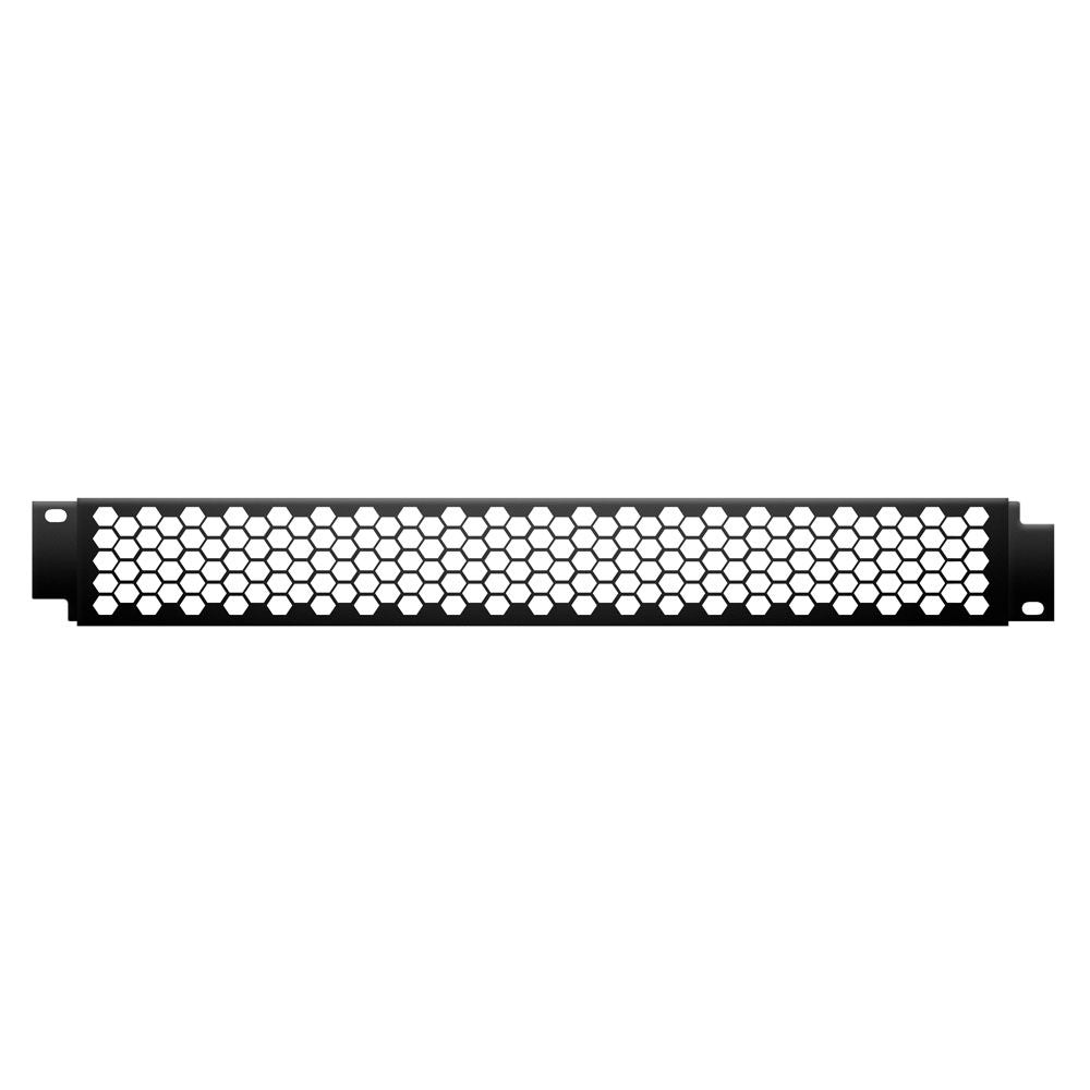 19" Parts 87445 - 19" ventilation rack panel 1U | roundholes large | steel