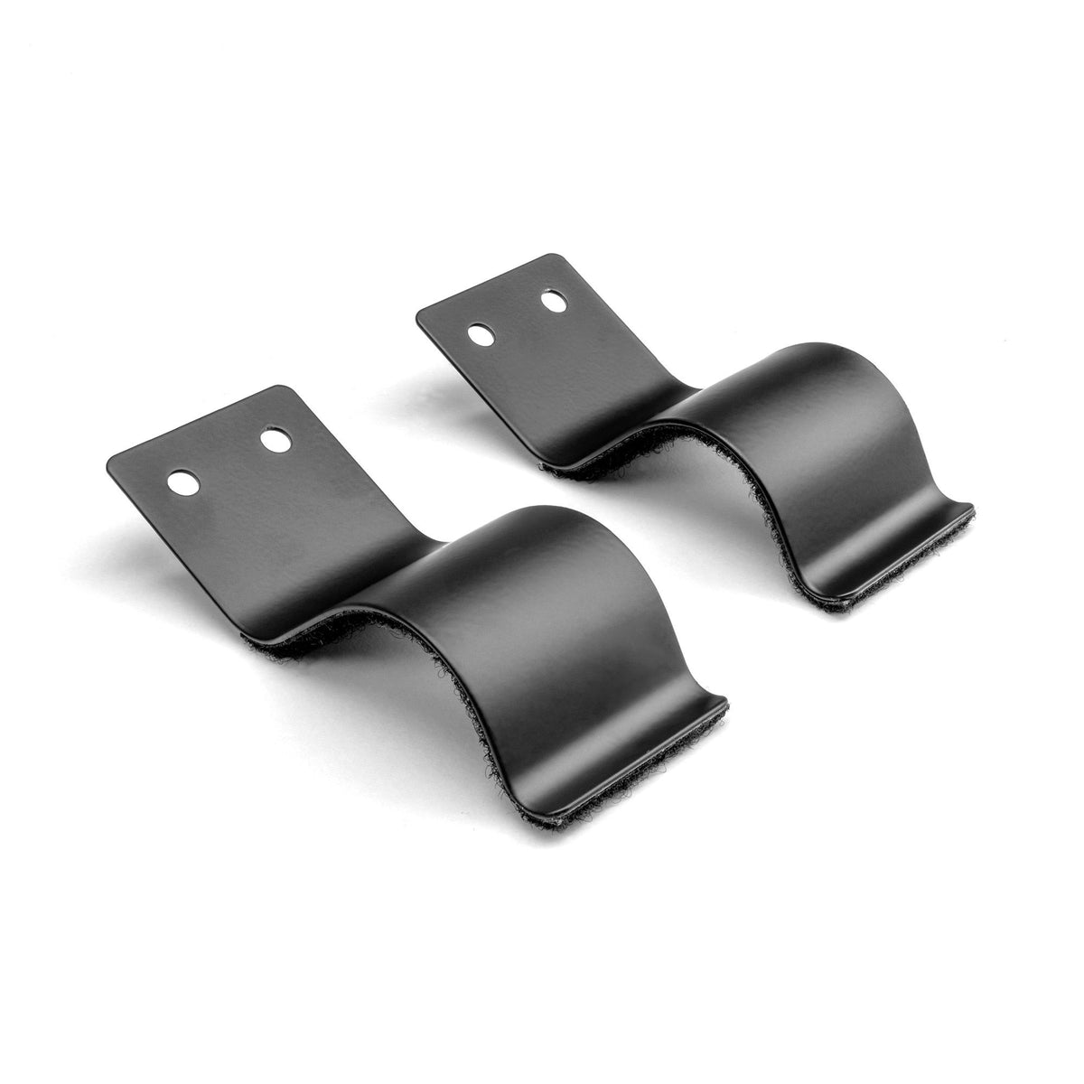 87999 - 2 x black Fixing Clamps 95 x 40 mm for Tubes, Legs, etc.