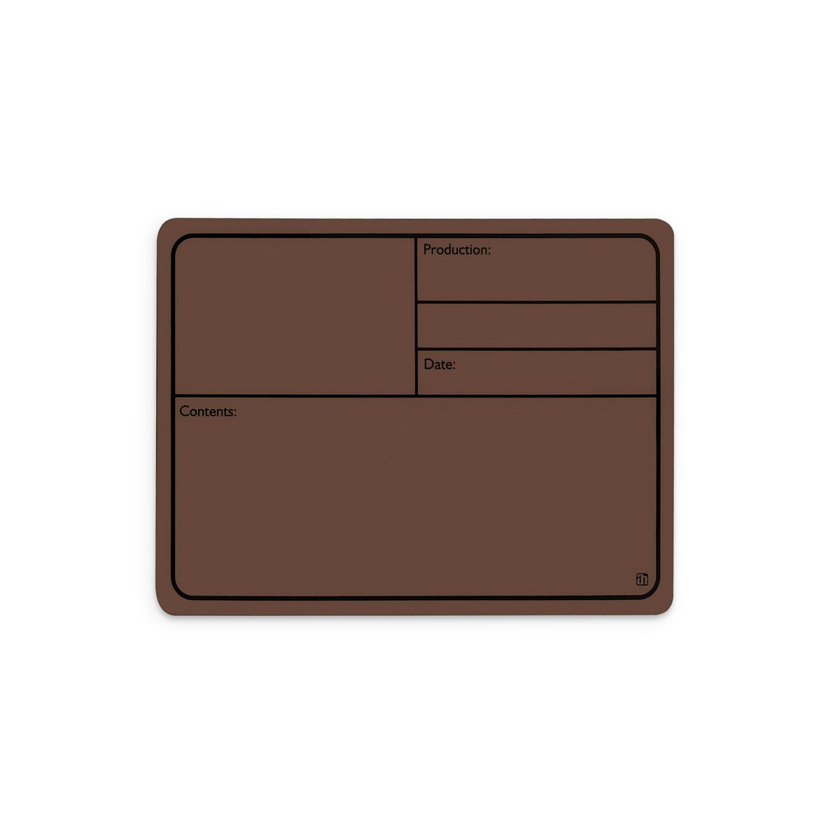 88001MBR - Plastic tour label, magnetic 177 x 127 mm, brown