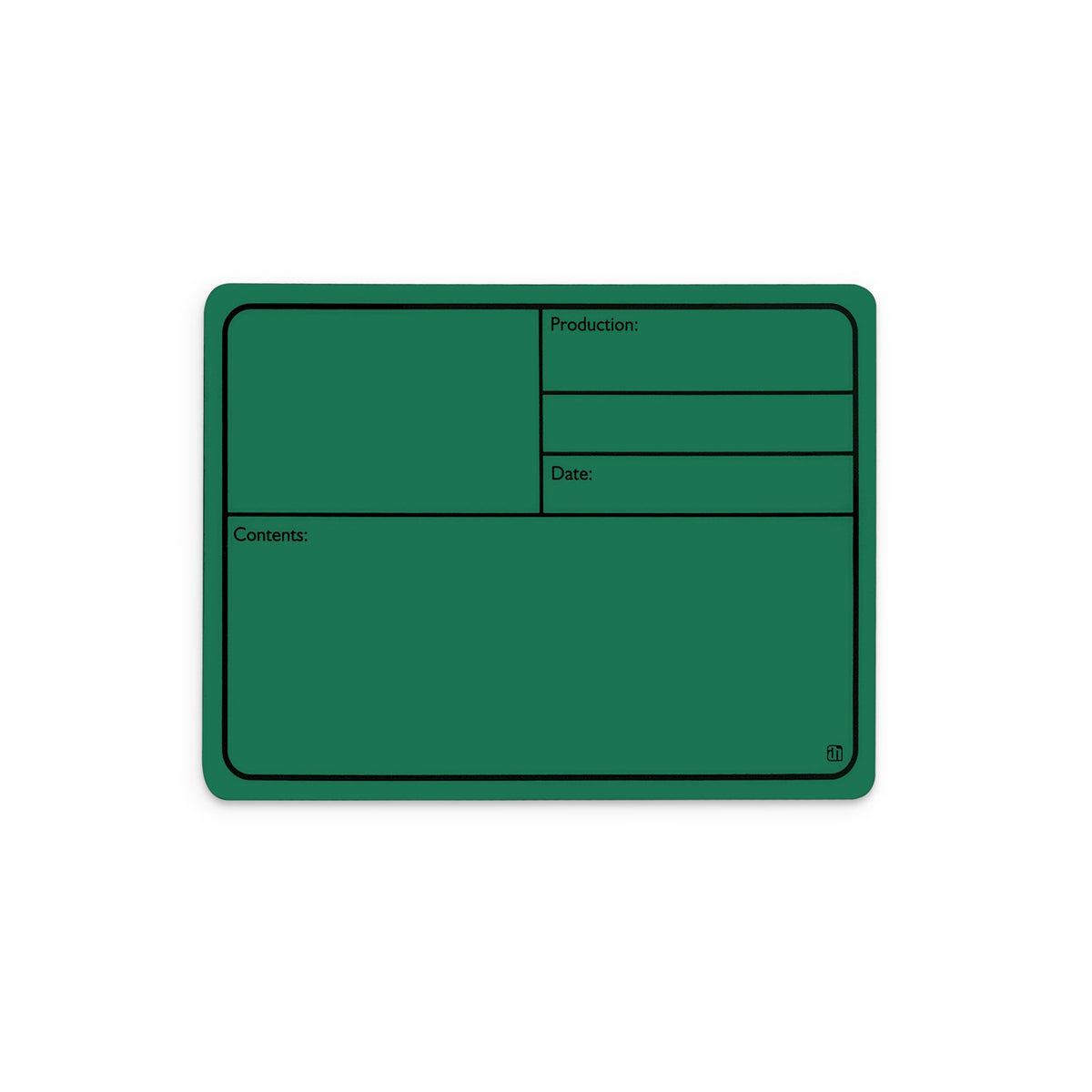 88001MG - Plastic tour label, magnetic 177 x127 mm, green