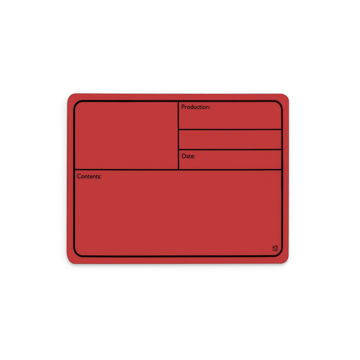88001MR - Plastic tour label, magnetic 177 x127 mm, red