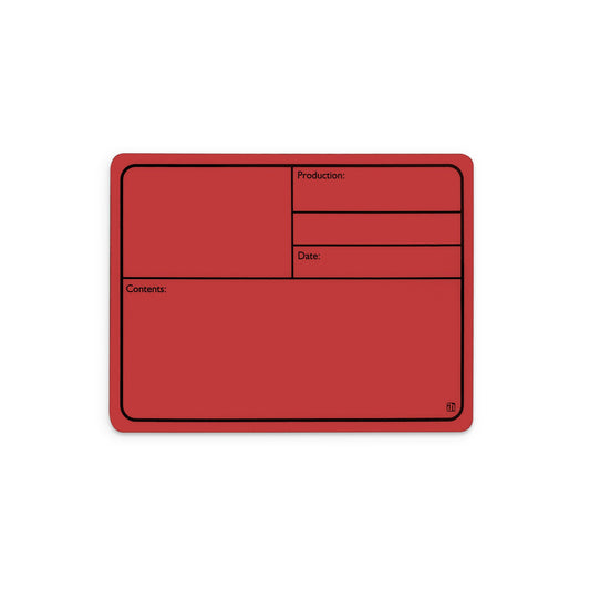88001MR - Plastic tour label, magnetic 177 x127 mm, red