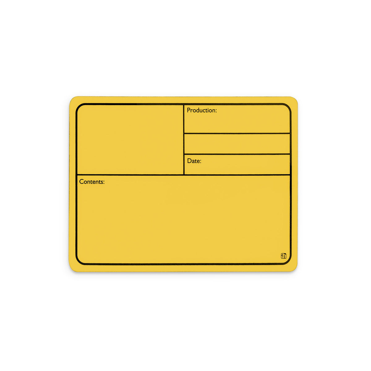 88001MY - Plastic tour label, magnetic 177 x127 mm, yellow