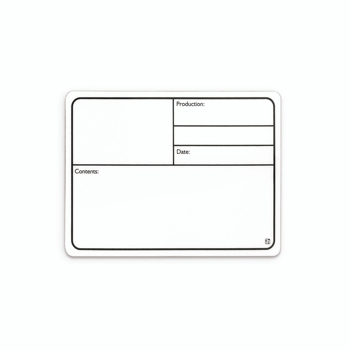 88001M - Plastic tour label, magnetic 177 x 127 mm, white