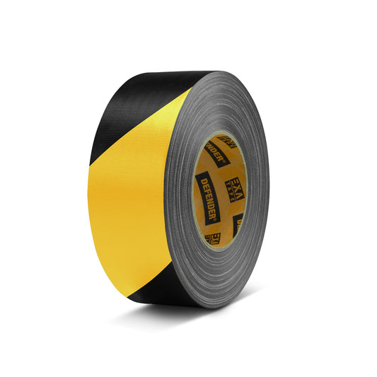 Defender DTEXABY50BULK - Premium fabric adhesive tape BULK | black/yellow | glossy | 50 mm x 50 m