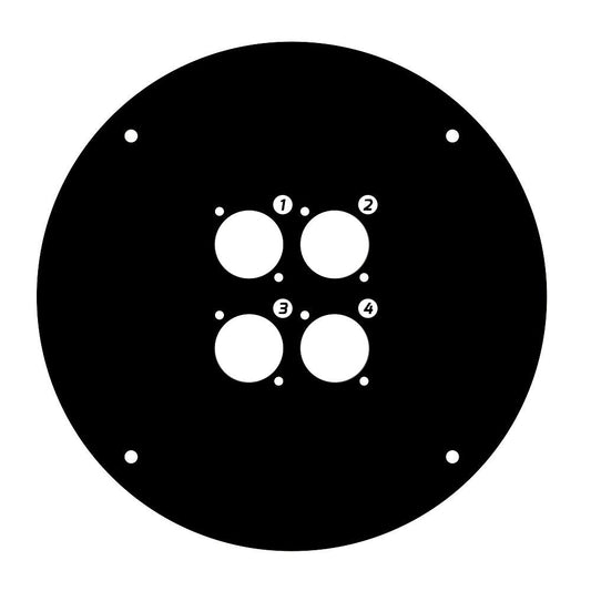 K4CD042D4 - Front panel for K4CD042 with 4 x D-type hole